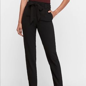 Express high rise tie-waist slim pants